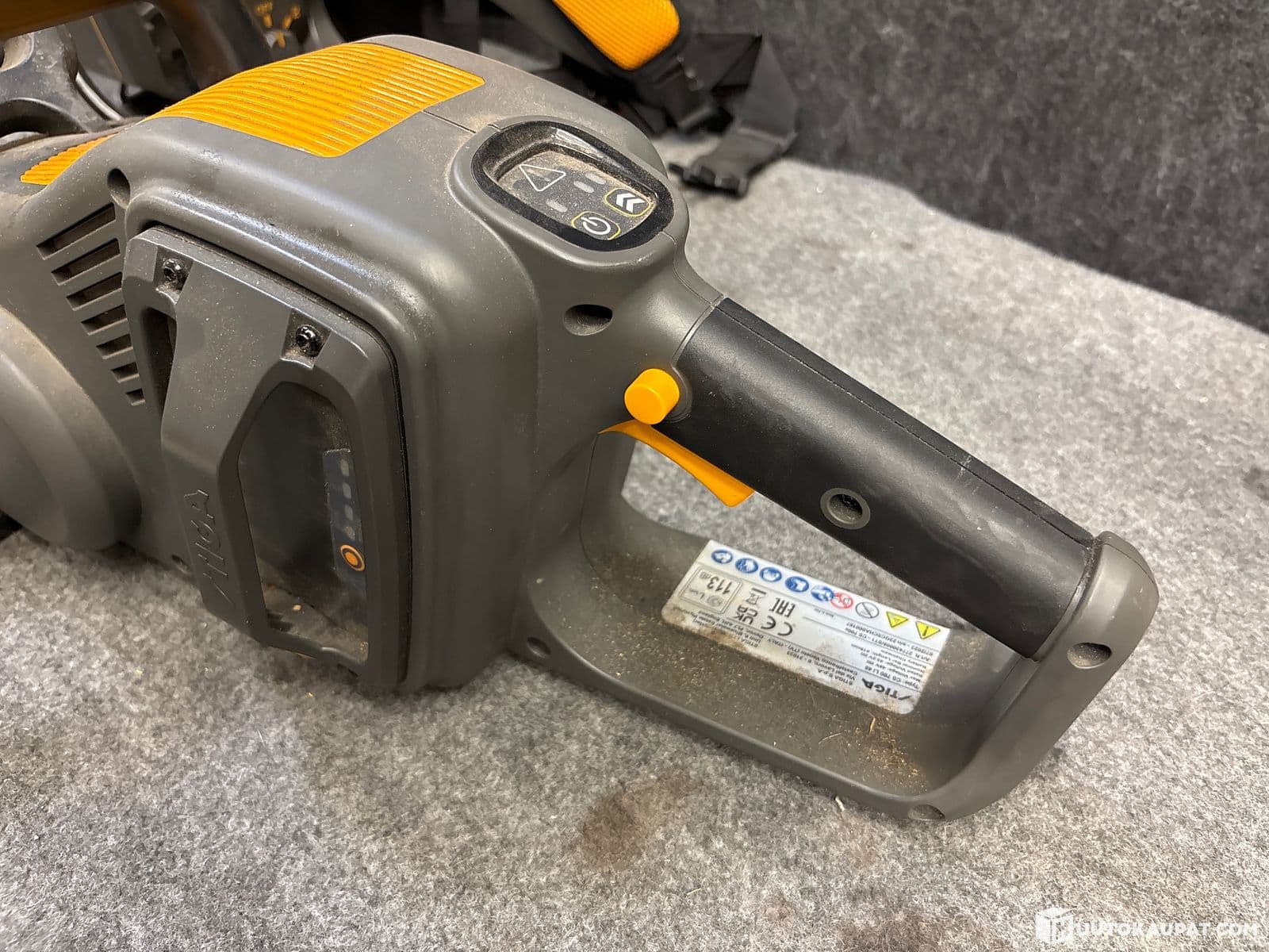 Stiga battery powered machines 48V and battery garden tractor accessories (lot 2906) Hyvinkää Konetalo Oy bankruptcy estate 3610390-9, Espoo