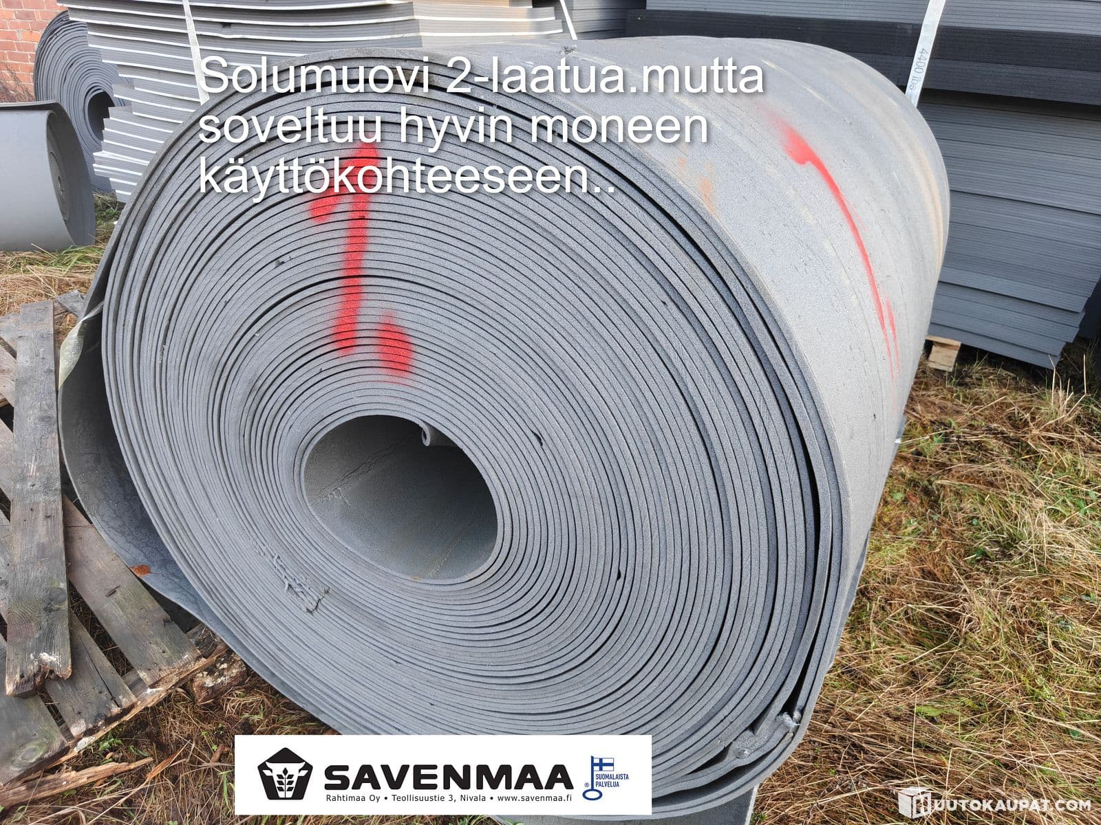 Routamattoa,uutta solumuovia lämpöeristeeksi,noin 10 neliöä (1.), Nivala