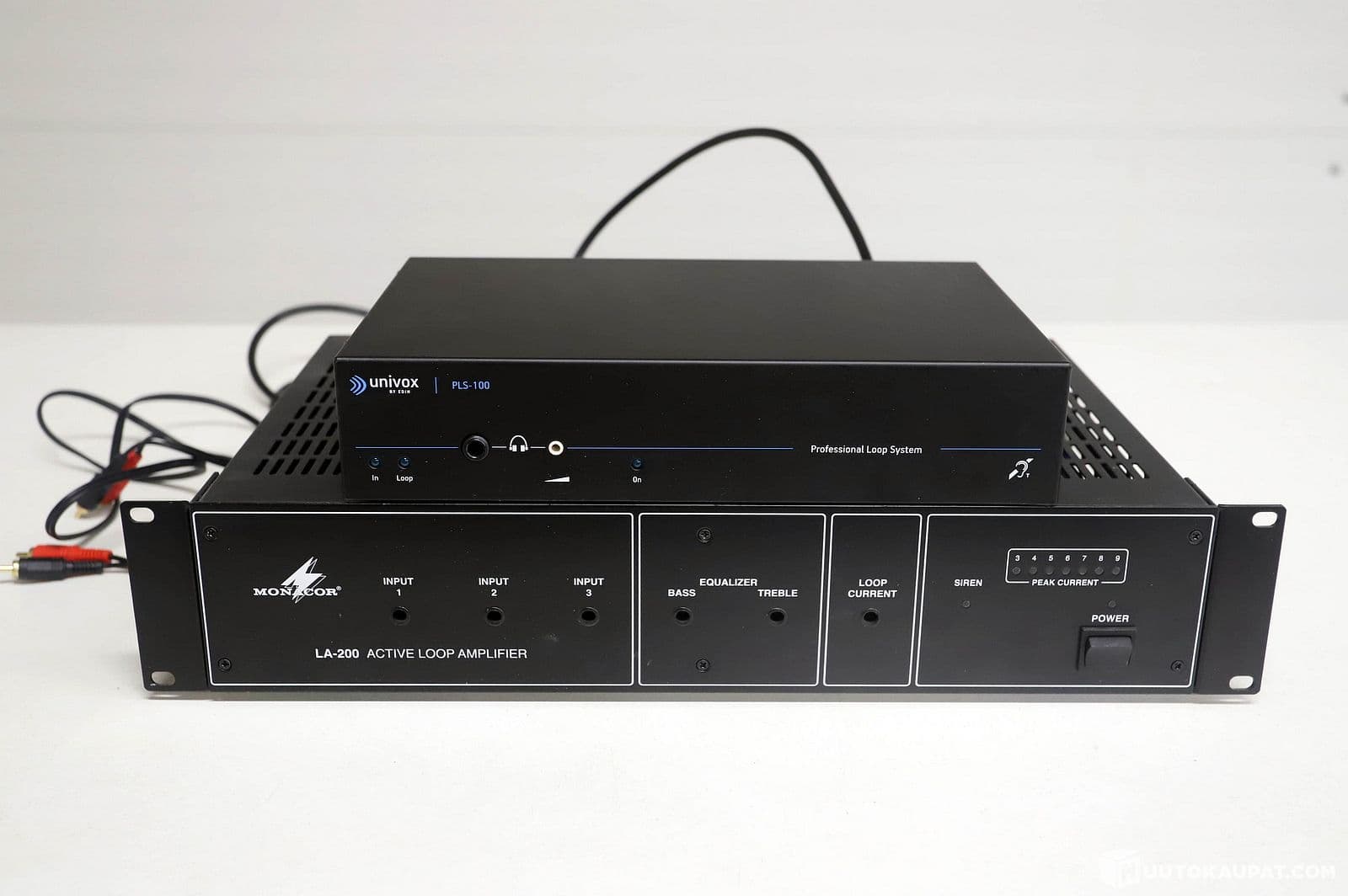 Monacor LA-200 and Univox PLS-100 amplifier. S7259, S7260, Hausjärvi