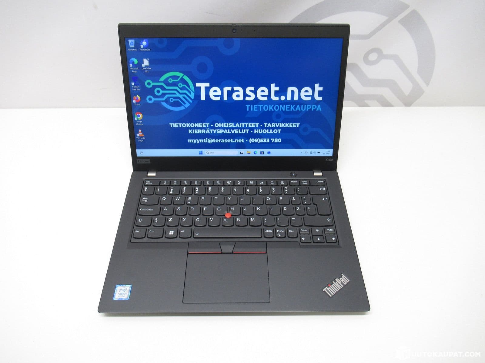 Lenovo ThinkPad X390 i5-8265U corporate action 13.3" FHD, 8 GB, 256 SSD, Win11Pro, B, Helsinki