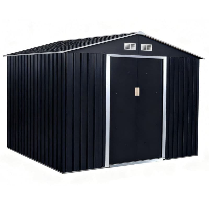 Green Land 2.5 m2 garden shed with brush roof - The shed has two sliding doors that can be locked if necessary as well as a blind - Warranty for 2 years!, Lahti