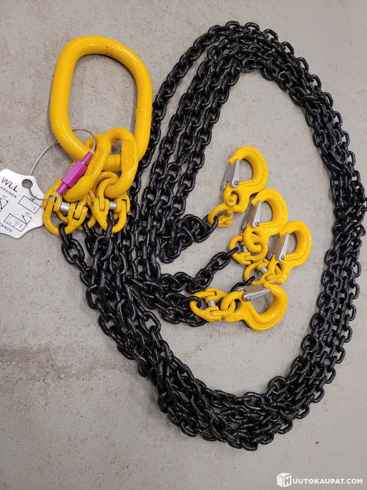 Pick-up chains, 4-branch, 2m, 2300kg, approved lifting (DR), Isokyro