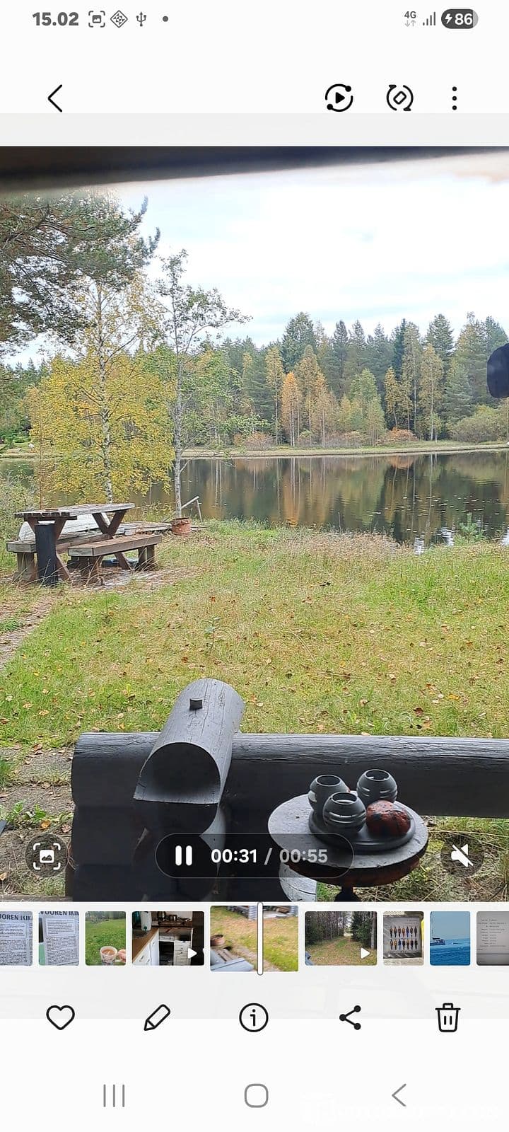 Small log cabin, grill hut and outdoor building, Saarijärvi