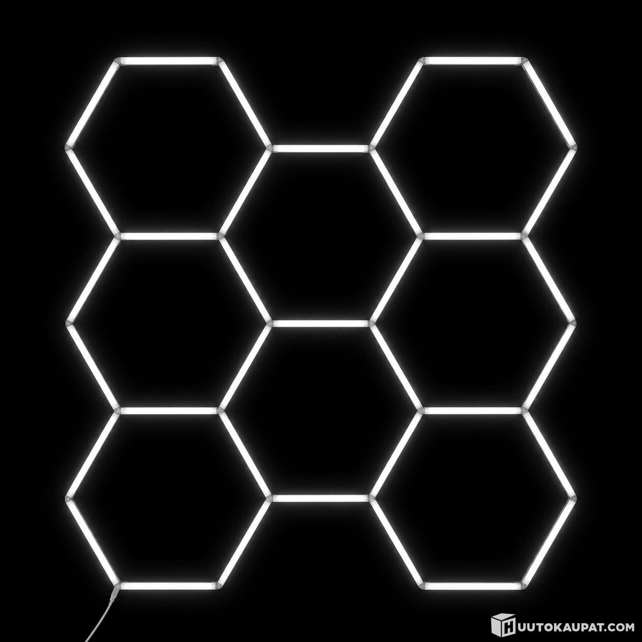 NORTHLUMEN® Hexagon LED Light Series 8-grid - High quality set e.g. for garage or office space - Warranty 24 months, Vantaa