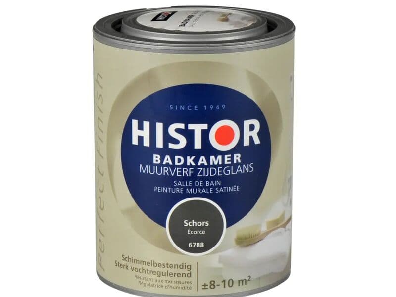 2x Wall paint bathroom silk gloss Histor, perfect finish, bark, 1l