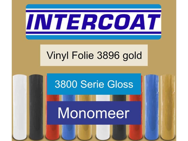 Cutting foil 50m x 61cm Intercoat, 3800 series gloss, 3896 gold