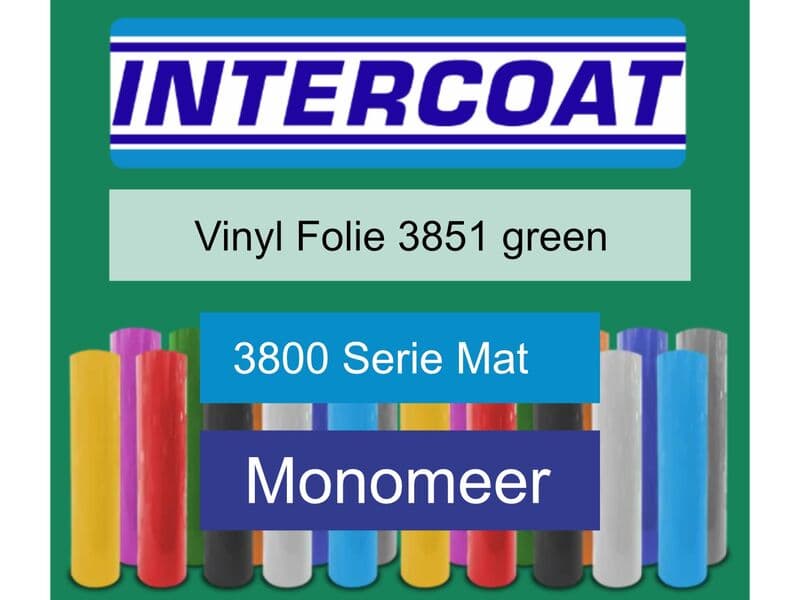 Cutting foil 50m x 61cm Intercoat, 3800 series mat, 3851 green