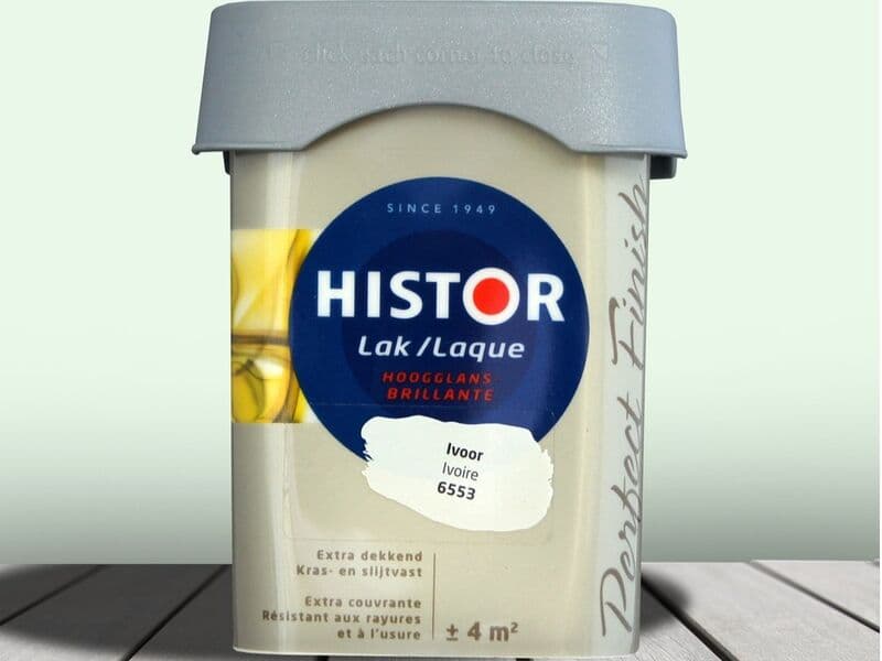 Approx. 10x Lacquer high gloss Histor, perfect finish, ivory, 250 ml