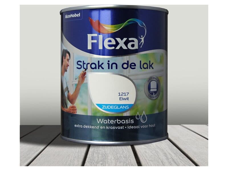 2x Silk-gloss lacquer 750 ml Flexa, tight in the lacquer, protein