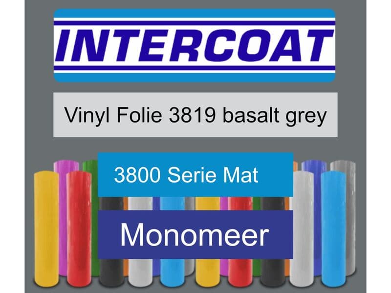 Cutting foil 50m x 61cm Intercoat, 3800 series matt, 3819 basalt grey