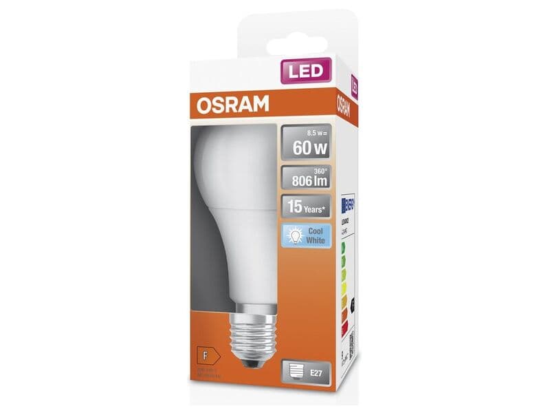 Approx. 10x LED lamps Osram, e27, cold white