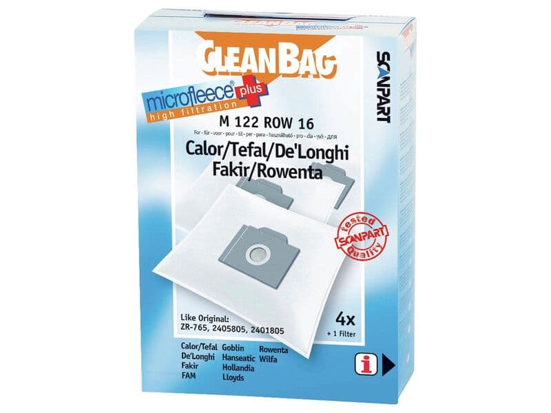 Approx. 16x Vacuum cleaner bags 4 pieces Cleanbag, m122 row16