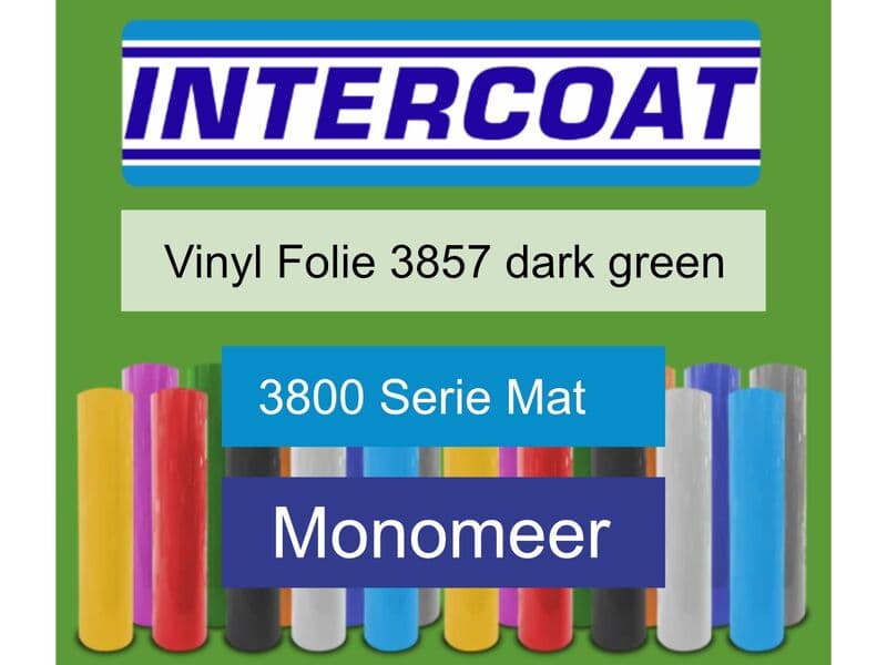 Cutting foil 50m x 61cm Intercoat, 3800 series mat, 3857 dark green