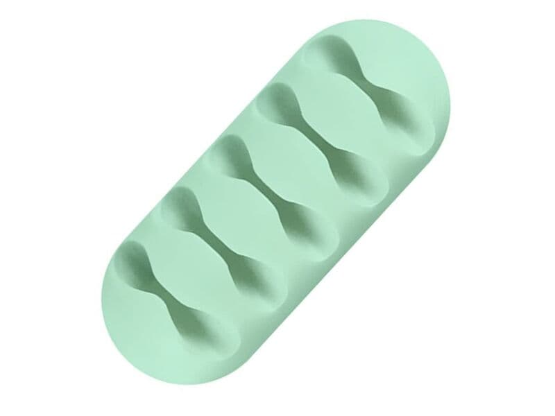 Approx. 75x Cable clip holder silicone RECKBA, b0b5zjvtc9, green