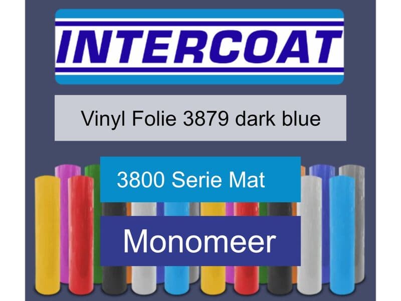 Cutting foil 50m x 61cm Intercoat, 3800 series matt, 3879 dark blue