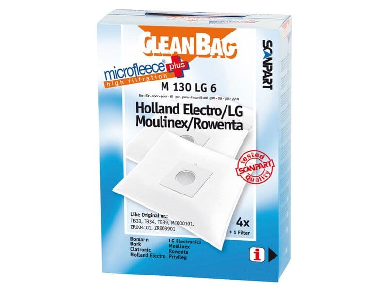 7x Vacuum cleaner bags - 4 pieces Cleanbag, m130 lg6