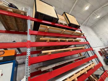 Pallet Racking, 70 Levels, 13 Steps with Forklift Guards