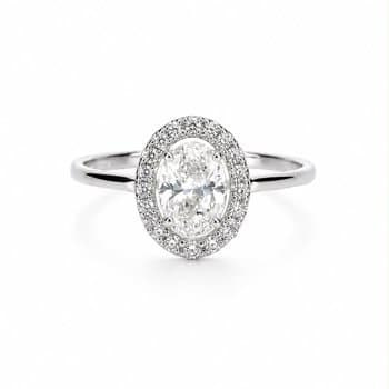 Elegant Oval Diamond Ring in 14K White gold 1,04 ct Lab-grown. Rate kr. 21,000