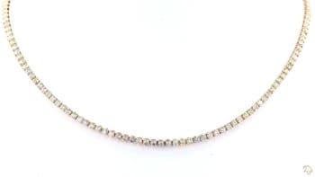 Exclusive Diamond Tennis Necklace in 14K Rosaguld • 6,31 ct Natural Diamonds.