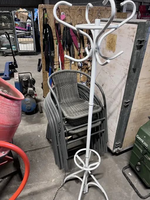 Valet Stand and Weave Chairs