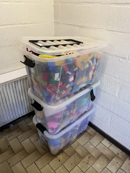 Storage boxes with toys