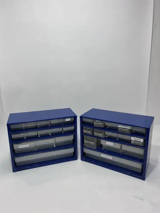 Set of 2 Raaco Sortimentsskabe storage cabinets