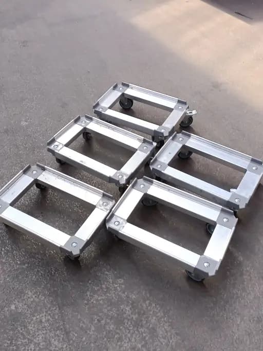 5 low transport trolleys