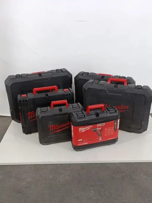 6 pieces. Empty toolboxes Milwaukee