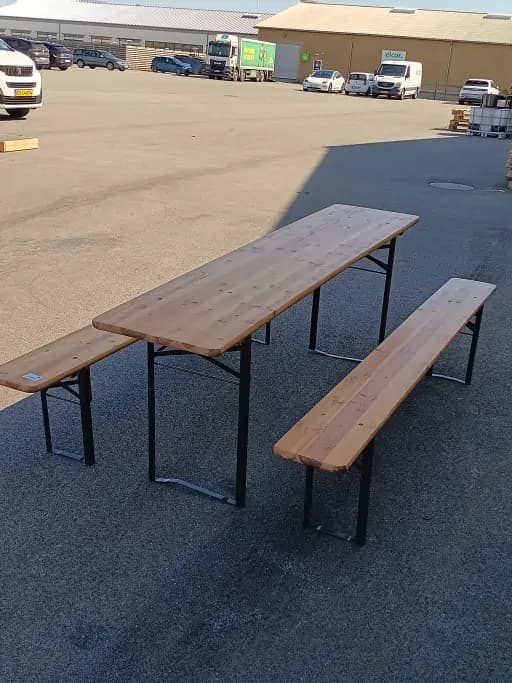 Foldable Table and Bench Set