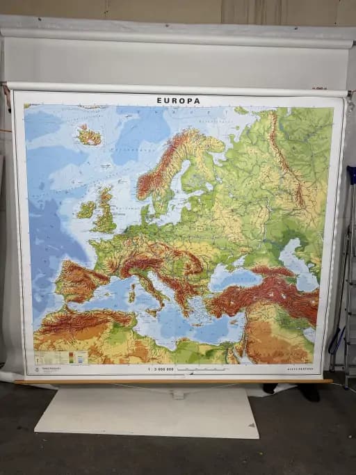 Wall Map of Europe by Klett-Perthes