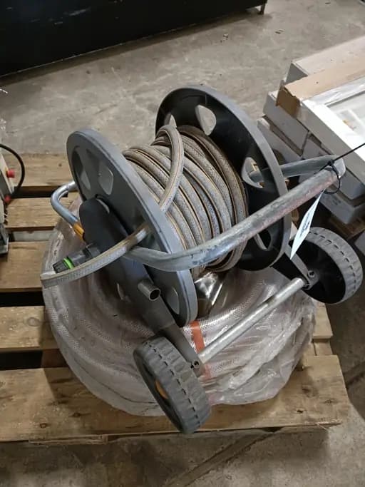 Gardena hose wagon with hoses