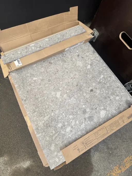 Terrazzo-look tiles 60x60