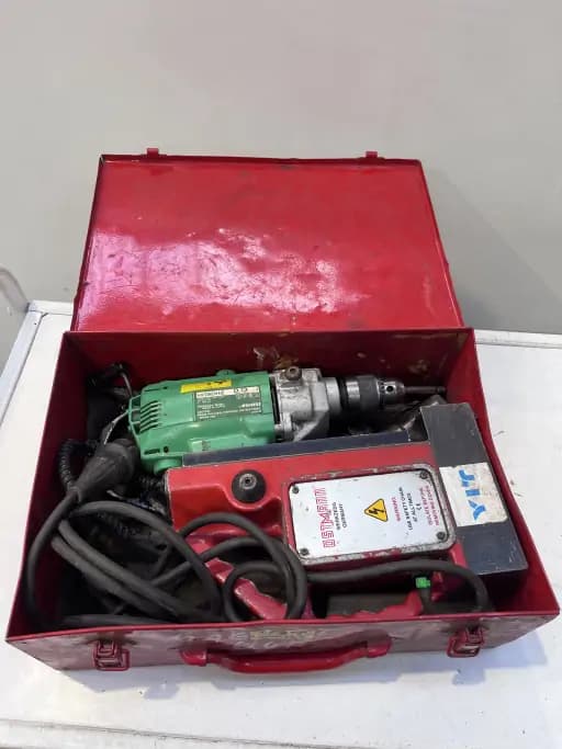 Hitachi Magnetic Drill on Ostmann Stand