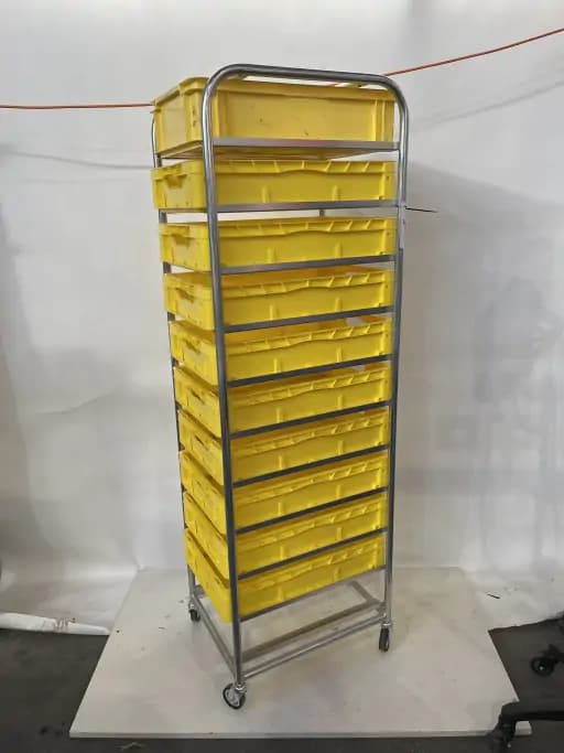 Pick Cart with 10 Plastic Boxes