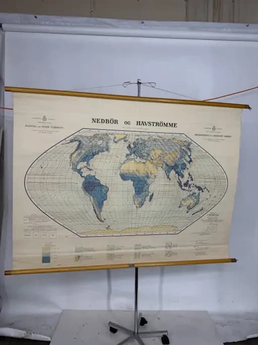 Vintage Rainfall Map by Geodætisk Institut