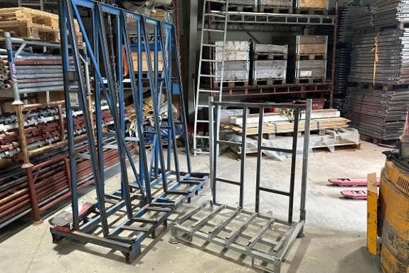 2 stk stativ for håndtering av glass og plater