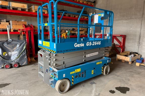 Genie GS-2646 ELEKTRISK SAKSELIFT – CA. 10 M ARBEIDSHØYDE