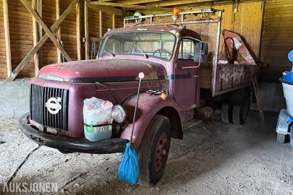 1973 Volvo N 86-48 S1 155664km planbil m/ Hiab kran