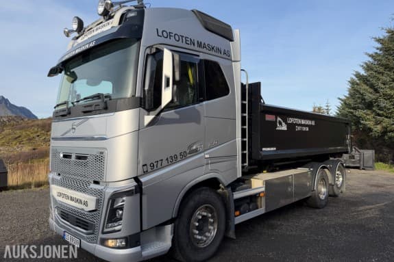 2018 Volvo FH16 750 6x2 Krokløftbil – Multilift XRZL 20 tonn, med kasse og 6 meters maskinflak