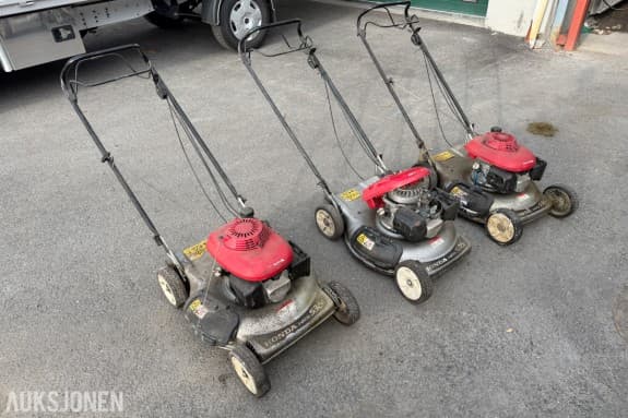 Honda HRS536SDE3 gressklippere - 3 stk - byggeår 2011 på to typeskilt - 2,7 kW - 31,5 kg - CE-merket - REP Objekter
