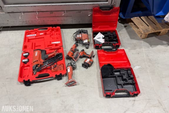 Hilti verktøy - GX 90-WF spikerpistol - DX 36 M boltepistol - TE 7-C borhammer - SD 2500 og SD 5000-A22 skrutrekkere