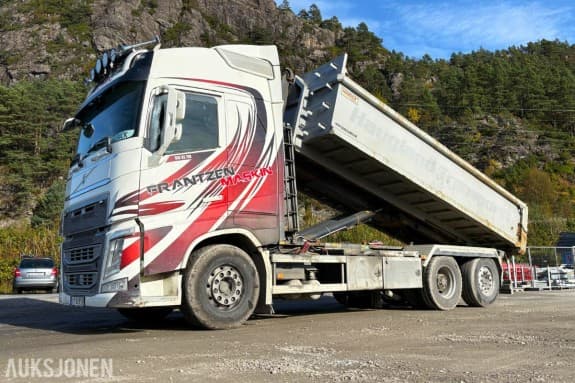 2018 Volvo FH 540 krokløftbil/krokbil, JOAB 20 tonn krok, tippkasse, I-Shift