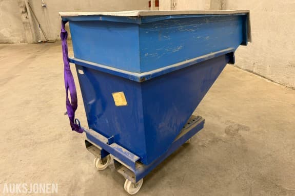 AJ åpen tippcontainer for truck med hjul