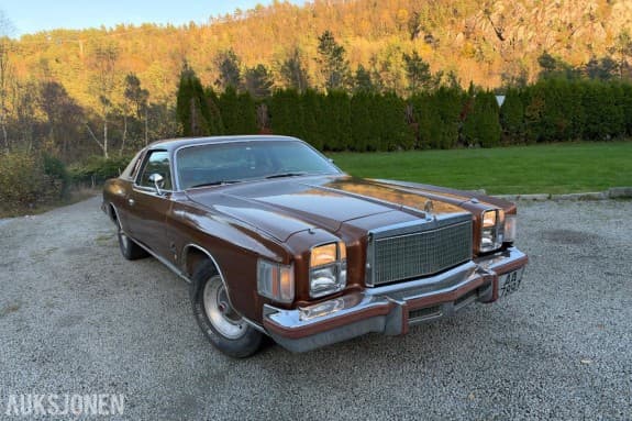1978 Chrysler CORDOBA 5.9 V8 cruise control,automat, 6 seters, 76234km - UTEN MINSTEPRIS