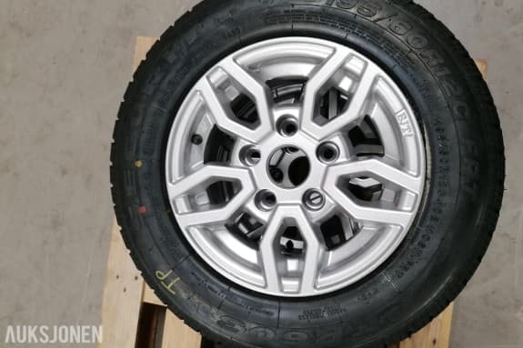 2 stk Nye komplette hjul. 195/60R12C 108/106N Alu felg 6Jx12 5/112