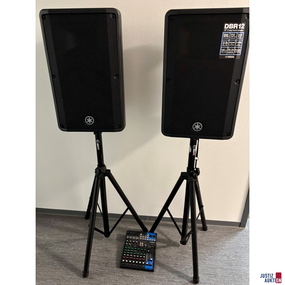 Yamaha Mixer, Active Speakers and Stands
