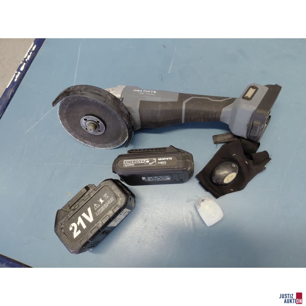 Angle grinder Graphite with battery, etc.