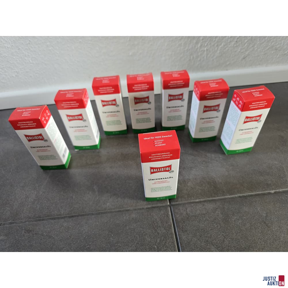 8 Bottles Ballistol Universal Oil, 50 ml each