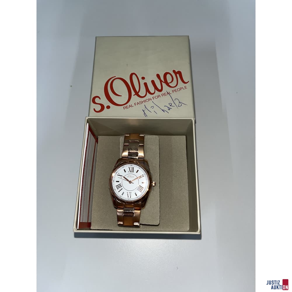 V63/26 s.Oliver ladies watch, rose gold, stainless steel with box