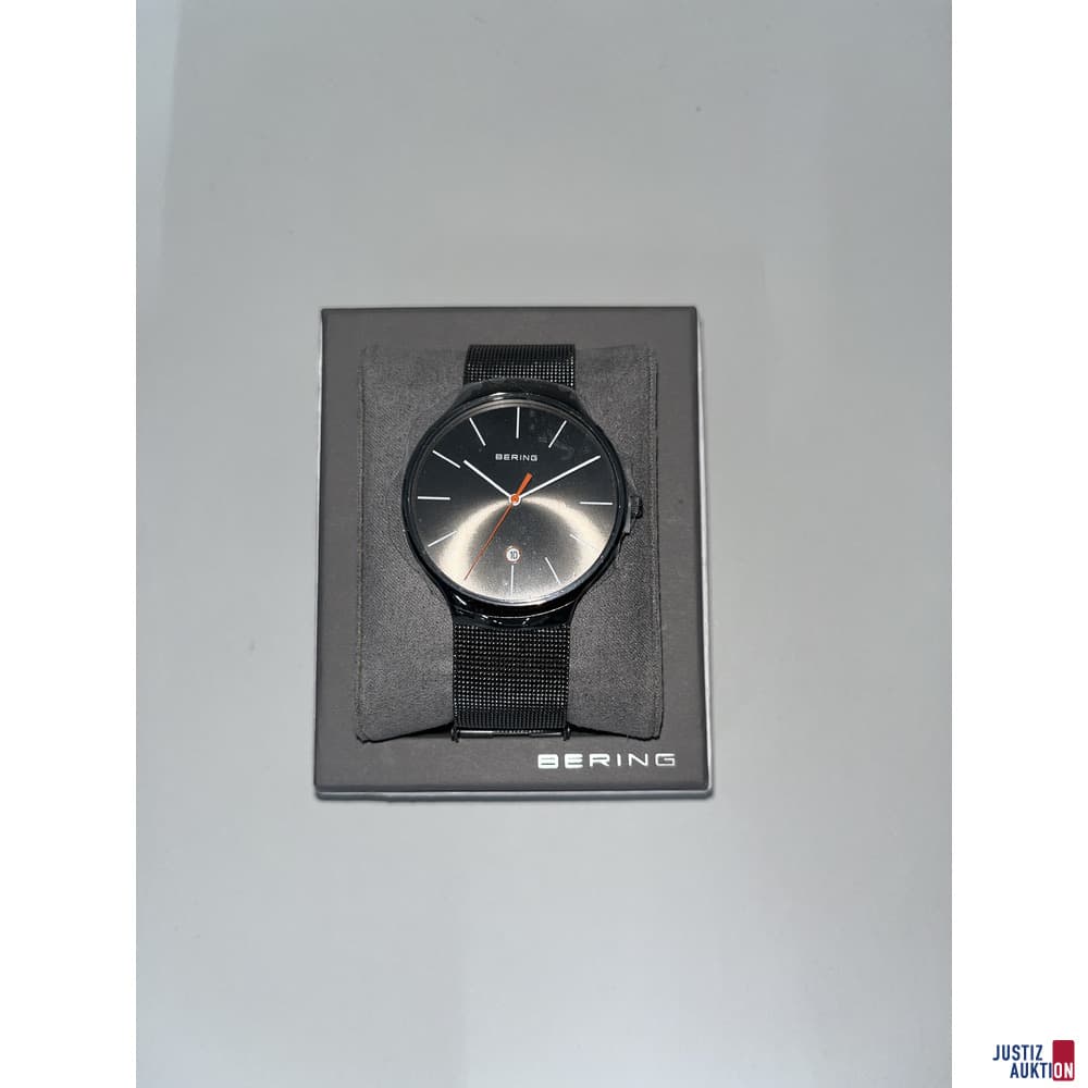 V59/26 Bering men's watch Classic, black stainless steel
